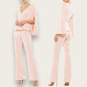 NWT | leena for Mac Duggal | Long Sleeve Crepe Pant Suit | Pink | Size 6